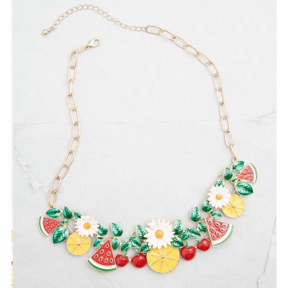 Modcloth Jewelry - Modcloth Fruit Salad Statement Necklace 🍉 🍒 NWT